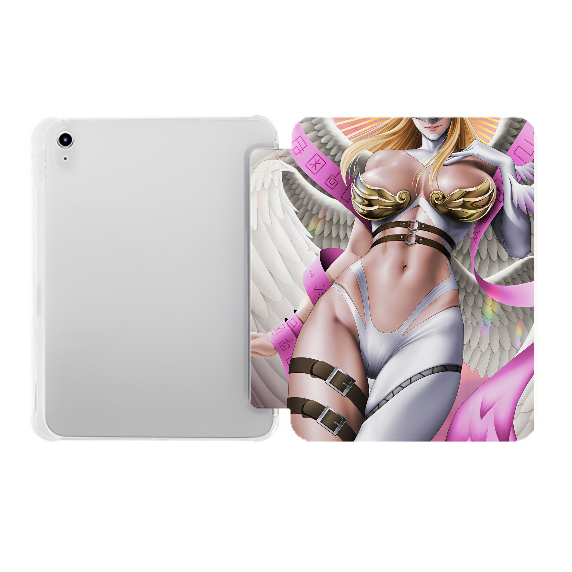 （画像用） Digimon デジタルモンスター/デジモン IPad ケース ペン収納付き 三つ折りスタンド PUレザー×シリコン 対応機種9.5/10.5/10.9インチ